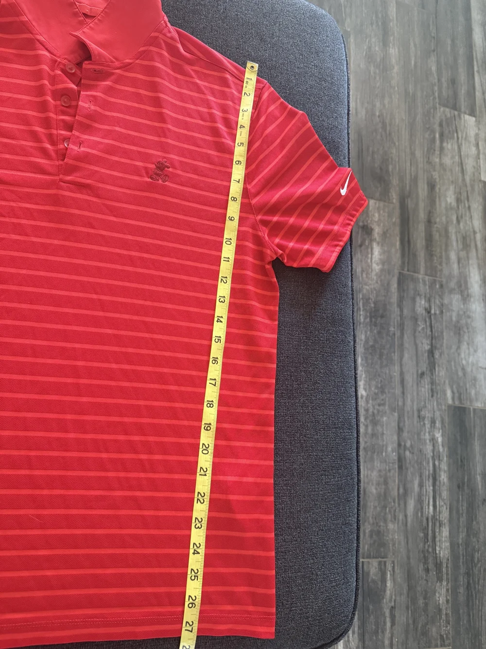Nike Red Striped Polo Shirt